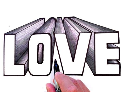 love zeichnen|HOW TO DRAW LOVE IN 3D .